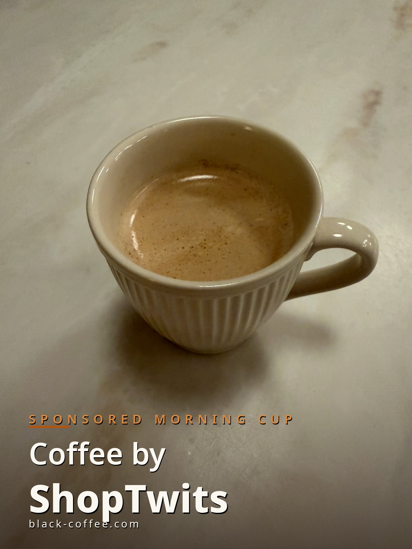 Sponsored morning black coffee