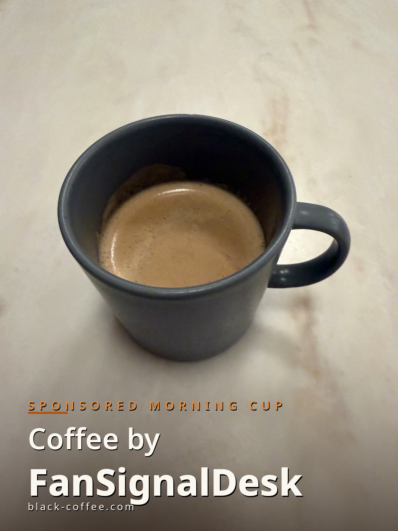 Sponsored morning black coffee
