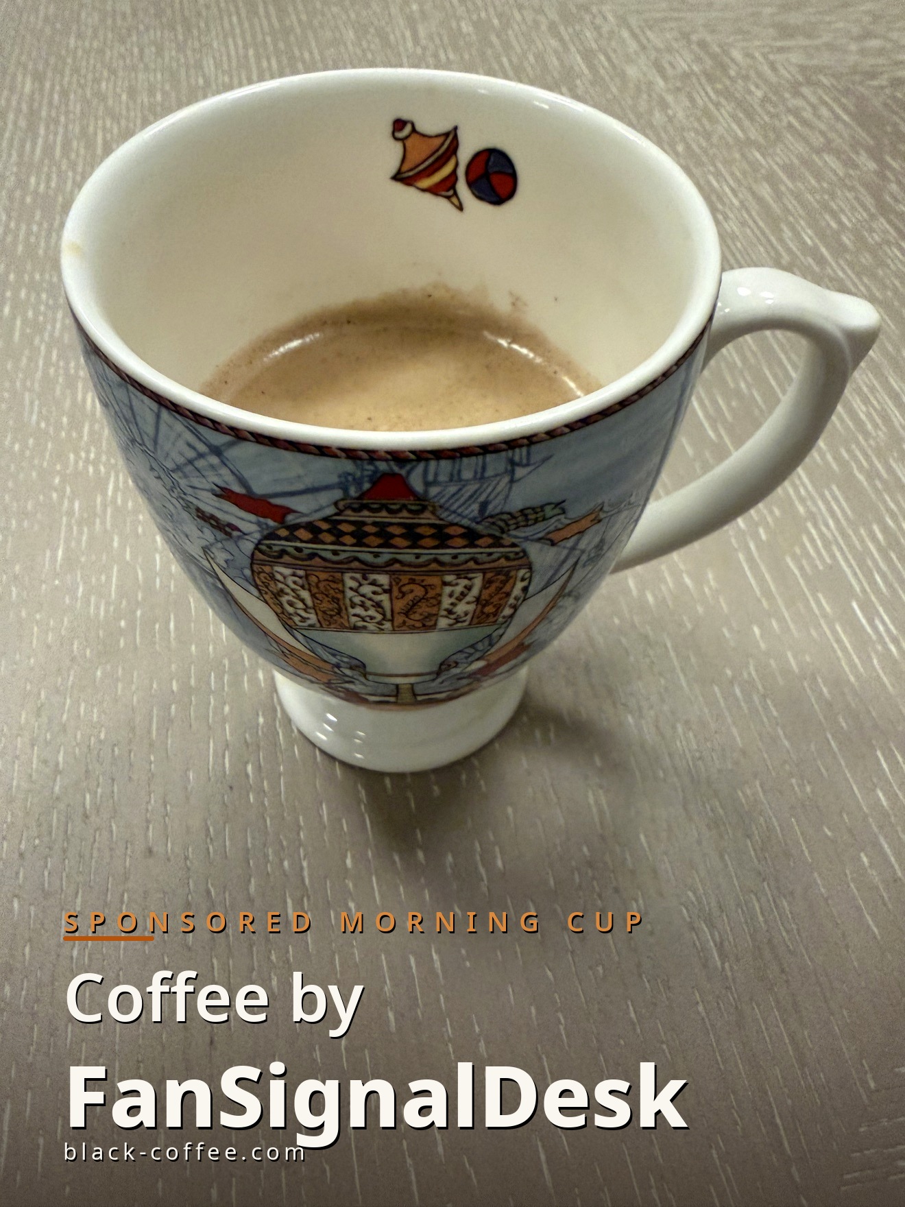 Sponsored morning black coffee