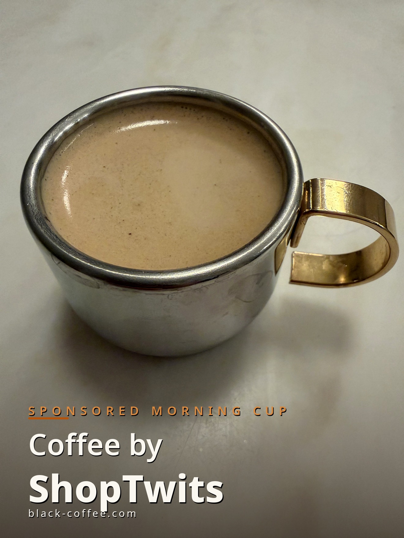 Sponsored morning black coffee